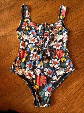Zara floral swimsuit